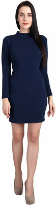MIjaat Women Sheath Blue Dress