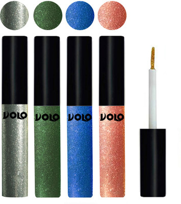 

Volo WATERPROOF GLITTER EYE LINER 20 ml(Entick Silver, Olive Green, Sky Blue, Rose Gold)