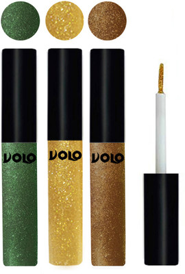 

Volo WATERPROOF GLITTER EYE LINER 15 ml(Olive Green, Light Golden, Copper)