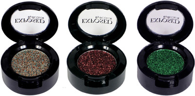 

Incolor Exposed Glitter Shimmer Sliver, Brown & Blue Eyeshadow Pack of 3, 4.5 g(Sliver, Brown & Blue)