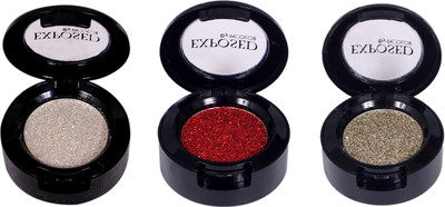 

Incolor Exposed Glitter Shimmer White, Red & Sliver Eyeshadow Pack of 3, 4.5 g(White, Red & Sliver)