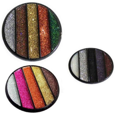 

lujo 3 Glitter Multi-Shades Eye Shadow Pressed Powder Colours 4 g(multicolor)