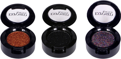 

Incolor Exposed Glitter Shimmer Gold, Black & Sliver Eyeshadow Pack of 3, 4.5 g(Gold, Black & Sliver)