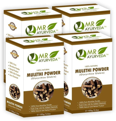 

MR Ayurveda 100% Natural Mulethi Powder for Hair & Skin - Pack of 4(400 g)