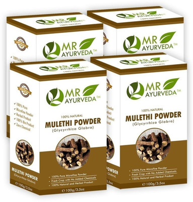 

MR Ayurveda 100% Herbal Mulethi Powder for Hair & Skin - Set of 4(400 g)