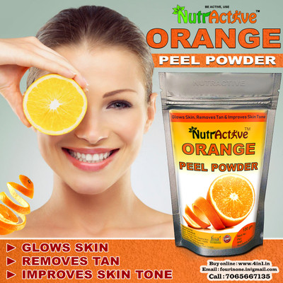 

NutrActive Pure Orange Peel Powder For Skin Whitening 100 Grams, Face Pack, 100% Natural(100 g)
