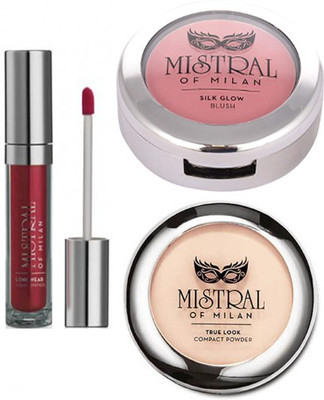 

MISTRAL OF MILAN MAKEUP COMBO KIT Foundation(RED VELVET, IN LOVE, SAND LIGHT)