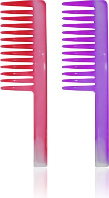 

Fully Set Of 2 Plastic Hair Comb Set For Home, Salon And Parlor Use For Men And Women