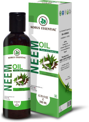Korus Essential 100% Pure & Natural Neem Oil | For Hair & Skin Hair Oil(200 ml)