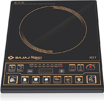 Bajaj Majesty ICX 7 1900-Watt Induction Cooktop (Black) Induction Cooktop(Black, Touch Panel)