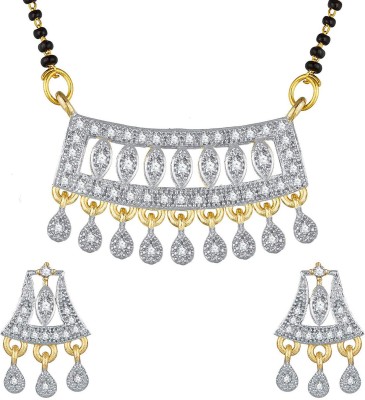 Bhagya Lakshmi Alloy White, Gold, Black Jewellery Set(Pack of 1)