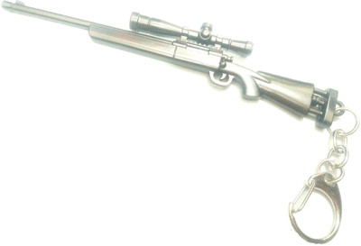Prime Key Chain PUBG royal silver skin snipper gun with scope keychain ZP Key Chain