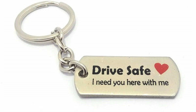 AeroStark (Limited Edition ) Drive Safe I need you Here with Me Engraved Keychain Key Chain