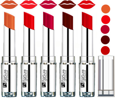 

Forsure Velvet Matte Lip Color Combo(Nude,Hot Red,Magenta,Maroon,Romantic Red)