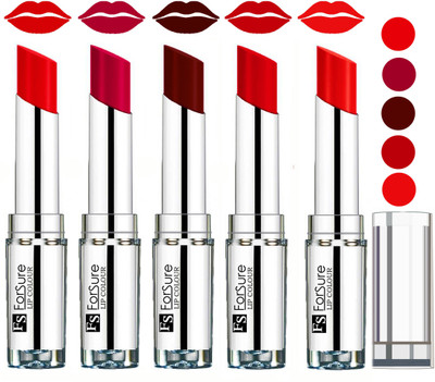 

Forsure Velvet Matte Lip Color Combo(Hot Red,Magenta,Maroon,Romantic Red,Orange)