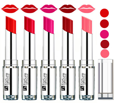 

Forsure Velvet Matte Lip Color Combo(Orange,Ruby Red,Rose Pink,Sweet Red,Peach)