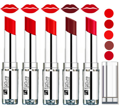 

Forsure Velvet Matte Lip Color Combo(Hot Red,Roamantic Red,Orange,Wine,Ruby Red)