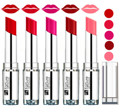 

Forsure Velvet Matte Lip Color Combo(Romantic Red,Ruby Red,Rose Pink,Sweet Red,Peach)