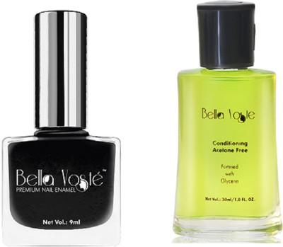 

Bella Voste Nail Polish Kit BLACK BEAUTY Glossy 39 ml Pack of 2(Pack of 2)