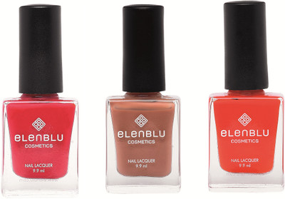 

Elenblu Formal Affair,Tarnished Copper & Salmon Rust - (9.9ml Each) Matte Nail Polish(Pack of 3)