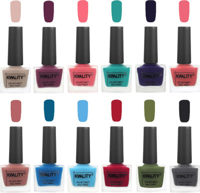 

Kwality Nail Paints | Nail Polish| Nail Paint Combo Set of 12 Light Baby Nude-Purple-Frozen Pink-Sea Green-Royal Blue-Nude Pink-Dark Nude-Peacock Blue-Light Blue-Berry -Olive Green-Dark Grey(Pack of 12)