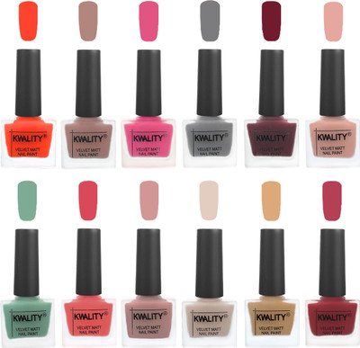 

Kwality Nail Paints | Nail Polish| Nail Paint Combo Set of 12 Candy Orange-Salmon Run-Pink -Grey-Maroon-Salmon Pink-Mischievous Mint-Baby Pink-Salmon-Light Beige-Beige-Rani Pink(Pack of 12)