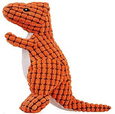 

Emily Pets Animal Shape Squeaky Dinosaur Sound Chew Interactive Toys.Chew Toys, Puppy Behavioral Aid Toy,Puzzle Plush Replacement Animals, Squeaky Toys (ORANGE) Polyester Soft Toy For Dog & Cat