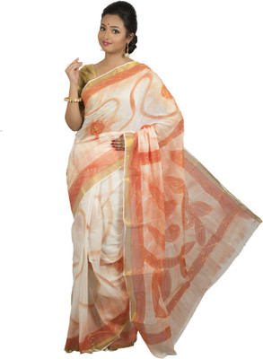 

Monidipa Self Design Fashion Cotton Saree(Brown)