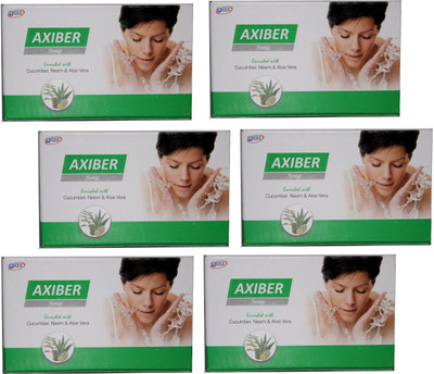 

AXIBER Cucumber Neem & Aloe Vera Beauty Soap(450 g, Pack of 6)