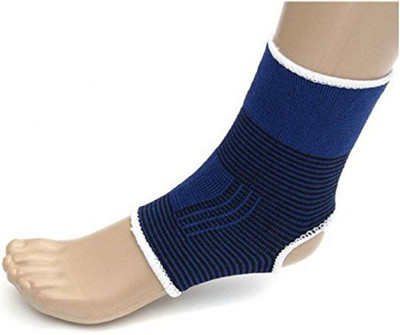 

QUINERGYS ® Elastic Breathable Ankle Brace - Foot Wrist Compression Support Sleeve Ankle Support(Blue, Black