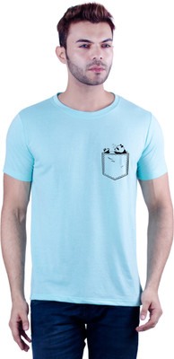 Snoby Printed Men Round Neck Green T-Shirt Flipkart