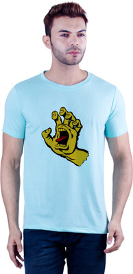 Snoby Printed Men Round Neck Green T-Shirt Flipkart