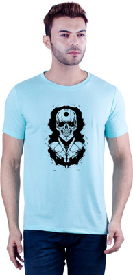 Snoby Printed Men Round Neck Green T-Shirt Flipkart