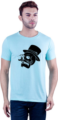 Snoby Printed Men Round Neck Green T-Shirt Flipkart