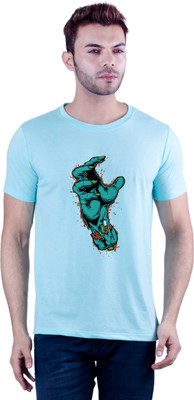 Snoby Printed Men Round Neck Green T-Shirt Flipkart