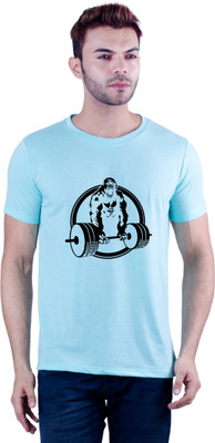 Snoby Printed Men Round Neck Green T-Shirt Flipkart
