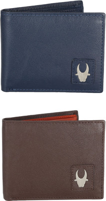 

WildHorn Men Blue, Brown Genuine Leather Wallet(6 Card Slots)