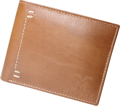 MEGREK Men Casual Tan Genuine Leather Wallet(5 Card Slots)
