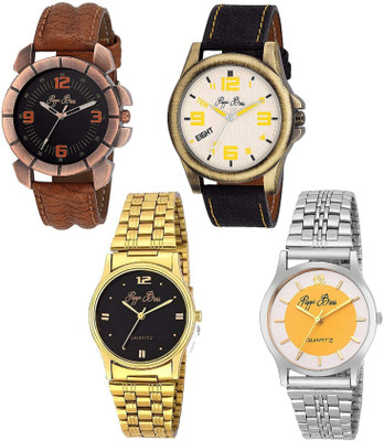 Pappi Boss QUALITY ASSURANCE - Discount Pack Of 4 Stylish Casual Watch - For Men