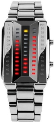 

Pappi Boss Stylish Unique Metallic Chain LED Bracelet Watch - For Women