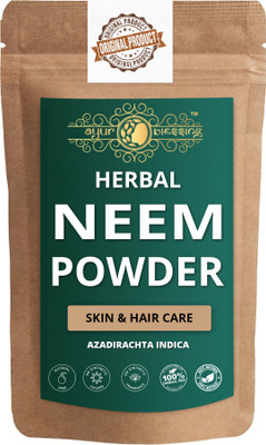 

Ayur Blessing Neem Powder for face & Skin (100g)- 100% Pure - 100% Natural & Herbal Neem Leaf Powder For Hair and Skin | Anti Bacterial(100 g)