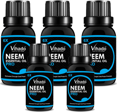 

Vihado 6x PRO Pure Neem Oil 18gm (Azadirachta Indica) 100% Natural Cold Pressed (Pack of 5)(18 ml)