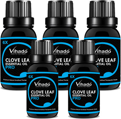 Vihado Pure and Natural Clove Oil 18 ml Pack of 5(18 ml)