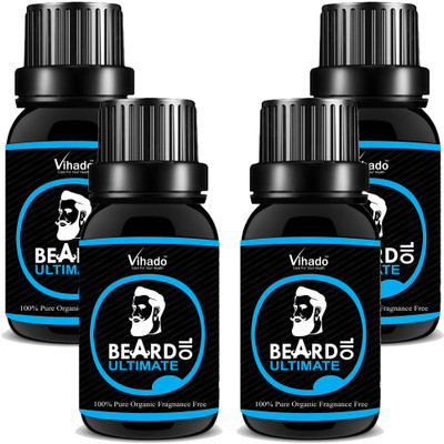 

VIHADO Ultimate Beard Oil for Beard Growth and Beard Thickening 100% Original Made From Essential Oil etc. Combo of 4 Each 30ml Hair Oil(120 ml)