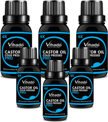 

Vihado Pure and Natural Castor Oil 30 ml Pack of 6(30 ml)