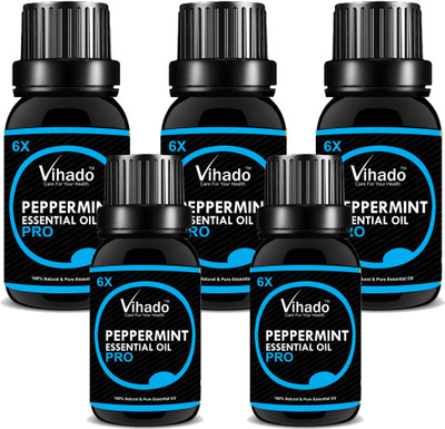 

Vihado Pure and Natural Peppermint Oil 18 ml Pack of 5(18 ml)
