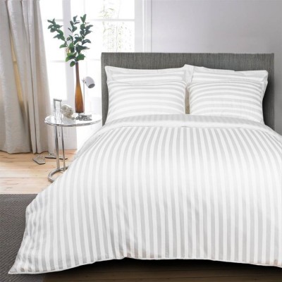 Cotton Trendy Satin, Cotton King Sized Bedding Set(White)