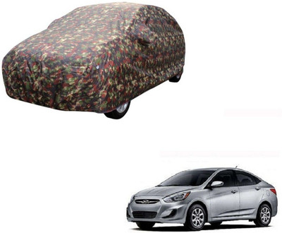 AUTO STAR Car Cover For Hyundai Fluidic Verna 4S (With Mirror Pockets)(Multicolor)