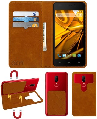 ACM Flip Cover for Karbonn Titanium Dazzle 2 S202(Gold, Cases with Holder, Pack of: 1)