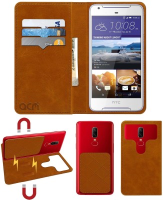 ACM Flip Cover for Htc Desire 628(Gold, Cases with Holder, Pack of: 1)